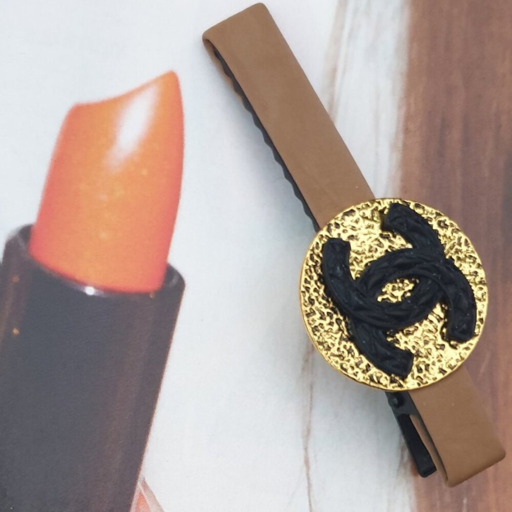Women Brown Gold Metal Hair Clip Pin fashion Formal Casual Accessory Gift